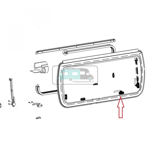 [OCS_0402480] Dometic C4 Raam Vergrendeling BG1557 