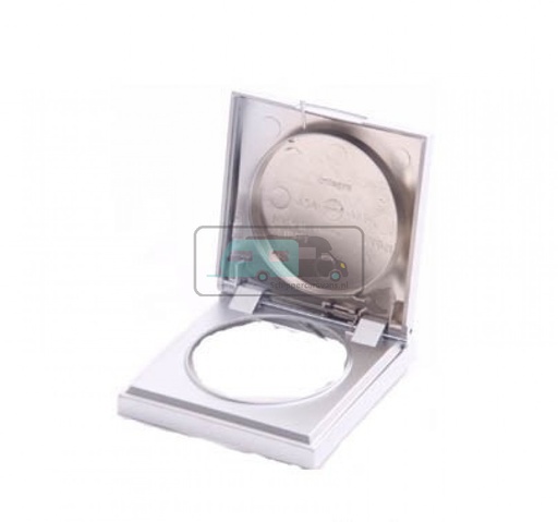 [OCS_1144019B] Berker Afdekraam Flow/Pure 1-Vaks met Klep Chroom Mat