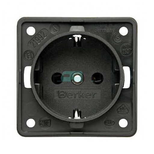 [OCS_1144022B] Berker Contactdoos 230V Inbouw Antraciet Mat