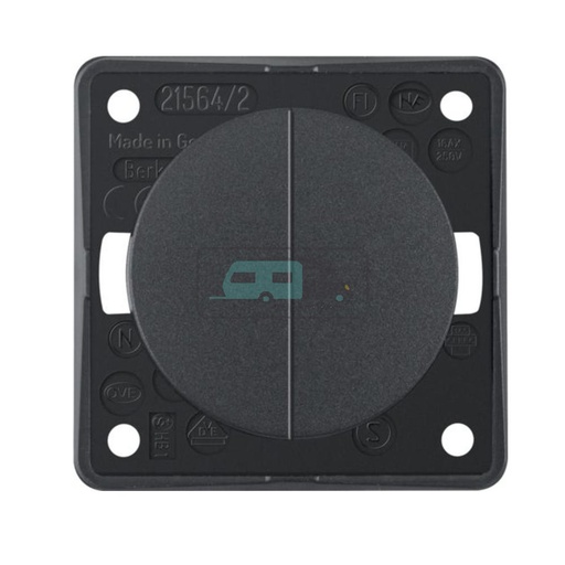 [OCS_1144183B] Berker Impuls Serieschakelaar Flow/Pure Inbouw Antraciet Mat
